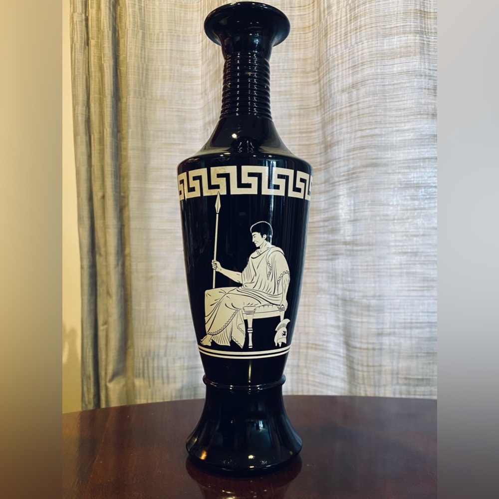 Vintage Jim Beam collectible black glass whiskey decanter